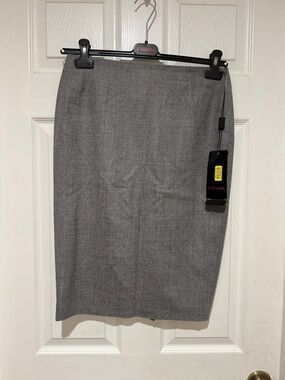 Escada Gray Tailored Pencil Skirt